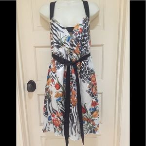 Sin brand silk dress with lining floral summer